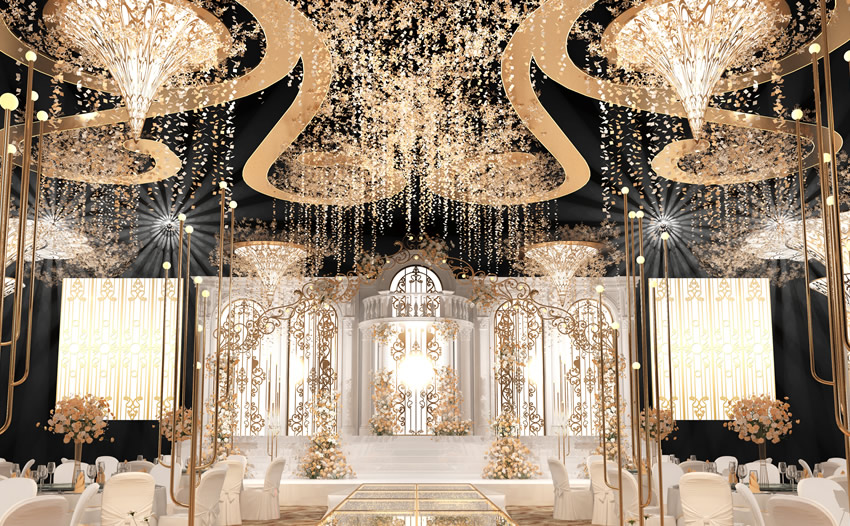 苍南花木兰喜事汇金色大厅效果展示